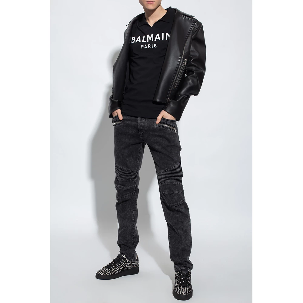Balmain Jeans With Logo Gray 6 Balmain Jeans With Logo Gray - Image 4