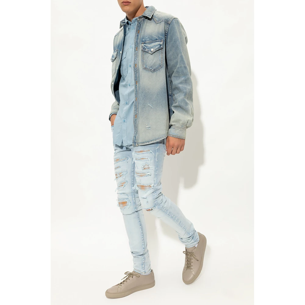 Amiri Jeans With Vintage Effect Blue 4 Amiri Jeans With Vintage Effect Blue - Image 2
