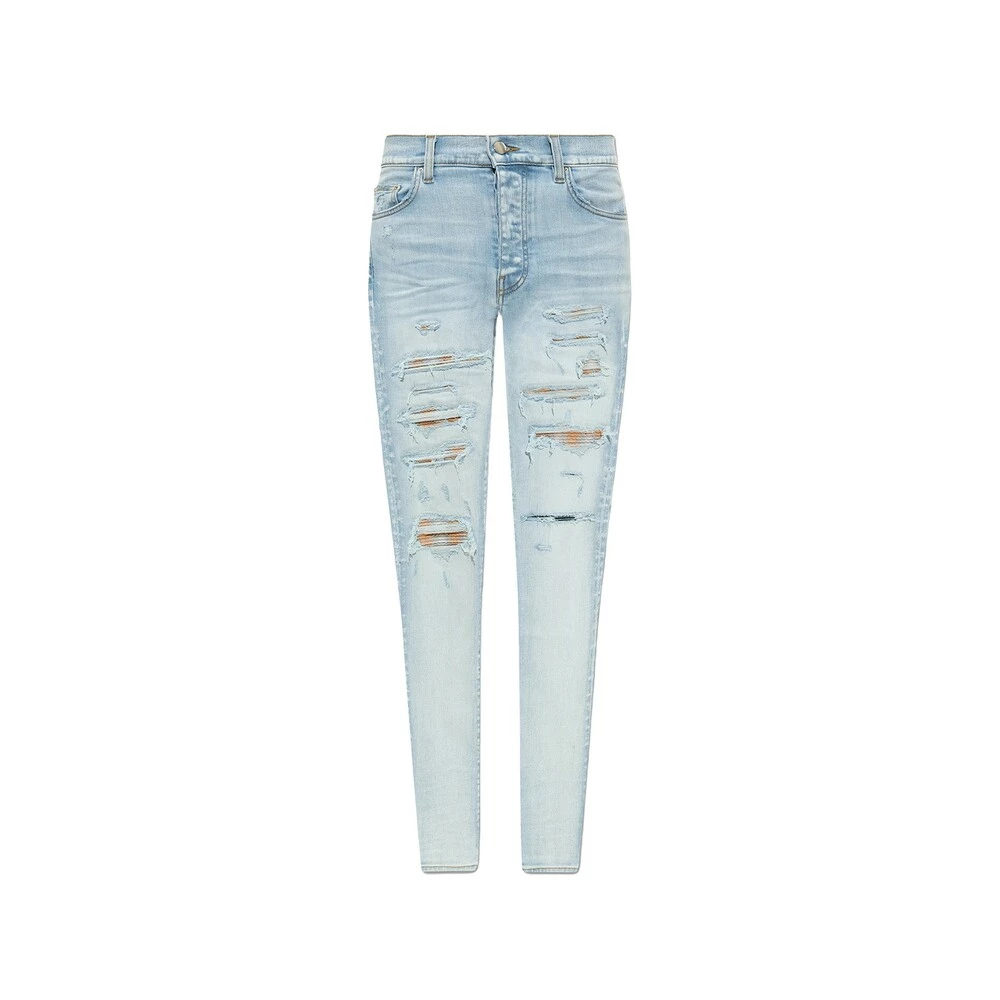Amiri Jeans With Vintage Effect Blue 6 Amiri Jeans With Vintage Effect Blue - Image 4