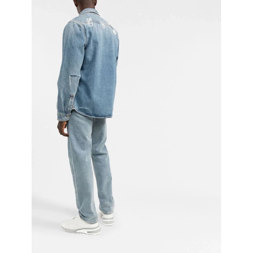Off White Diag Print Straight-leg Jeans Blue 8 Off White Diag Print Straight-leg Jeans Blue - Image 6