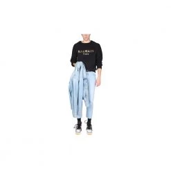 Balmain Jeans With Logo Blue